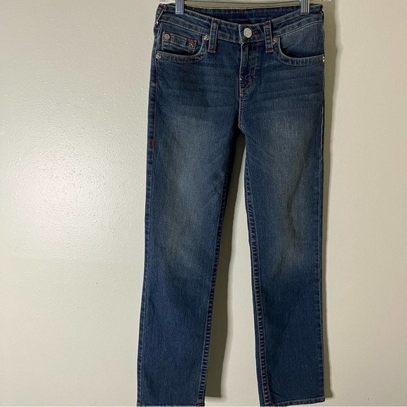 Women’s True Religion Straight Leg Blue Jeans Size 28 Style 112790 - Picture 2 of 7